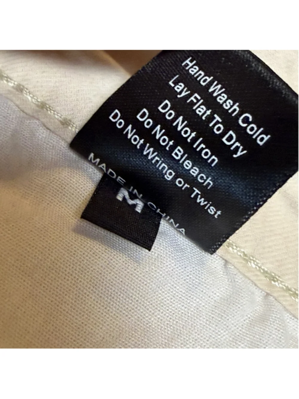 POL Womens Denim & Twill Embroidered Patchwork Wide Leg Pants MED Cream Lace EUC - Picture 9 of 9